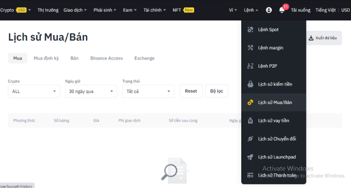 xem-lich-su-giao-dich-tren-san-binance